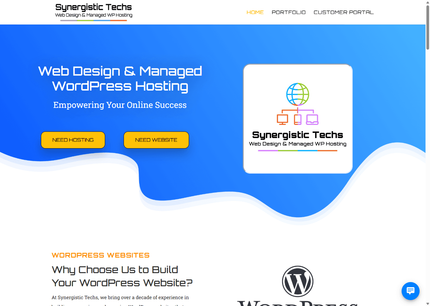 Synergistic Techs website screenshot